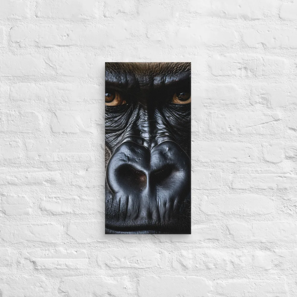 Gaze of the Wild: A Gorilla's Portrait | Canvas | 10″×20″