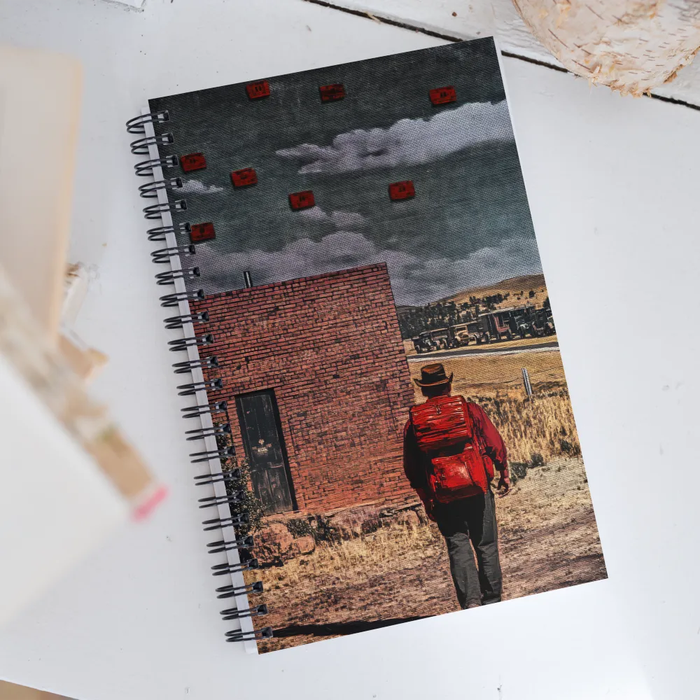 Journey Through a Surreal Landscape | Spiral Notebook