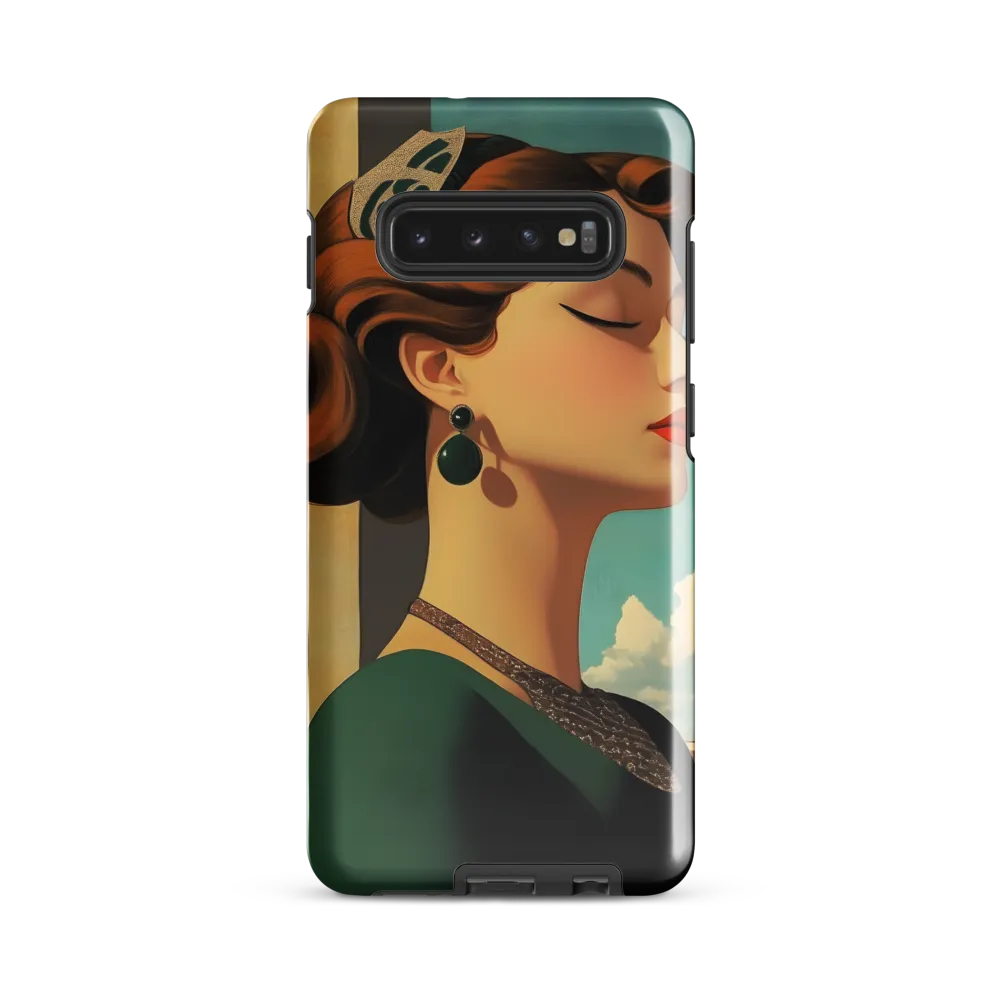 Elegance in Art Deco: A Portrait of Grace | Phone Case |  S10 Plus | Tough Case | Glossy