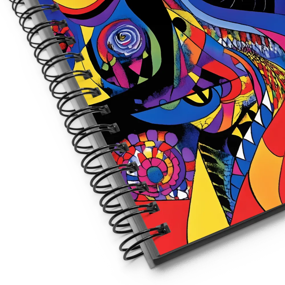 Vibrant Echoes of Geometry | Spiral Notebook