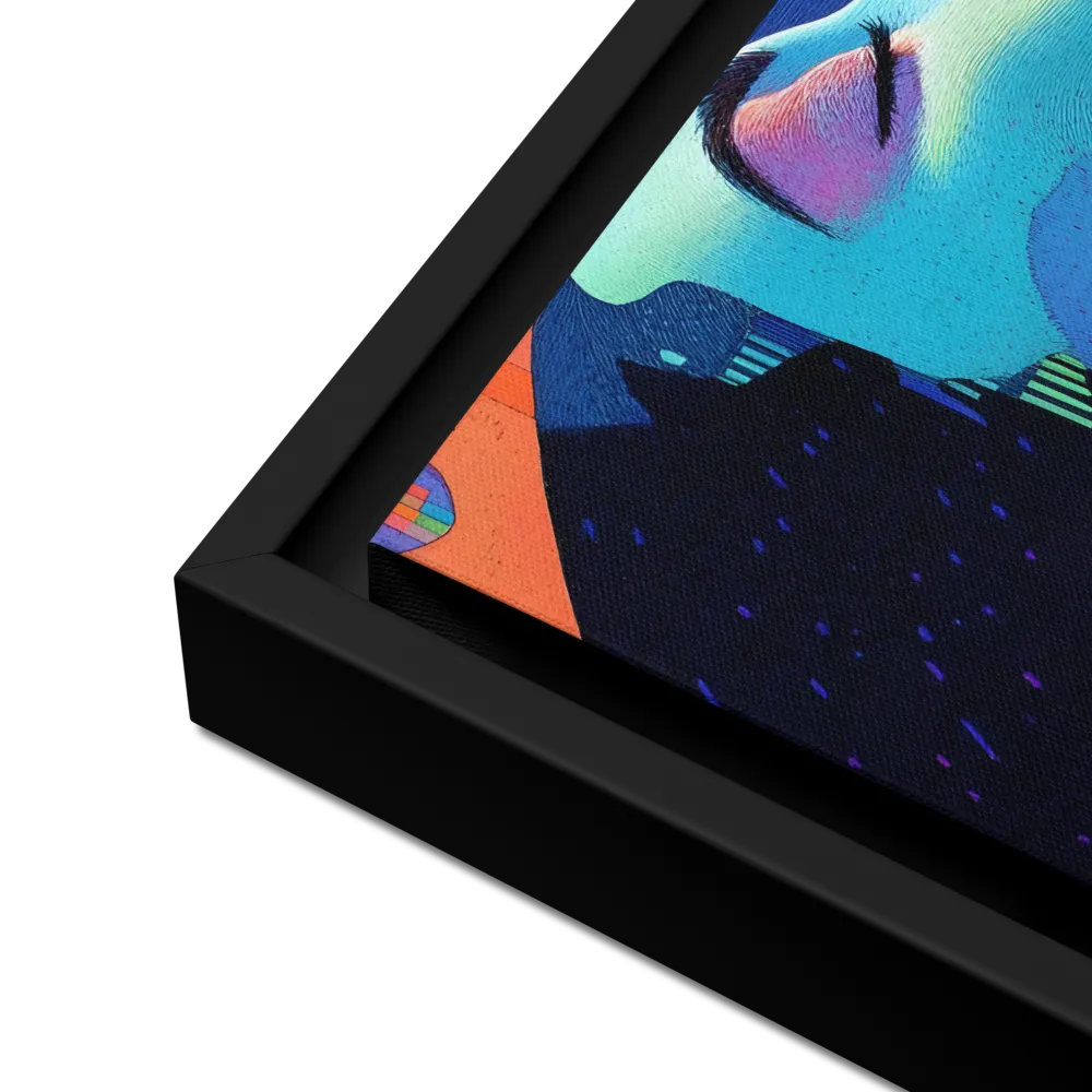 Ethereal Reverie | Canvas with Black Frame | 16″×16″