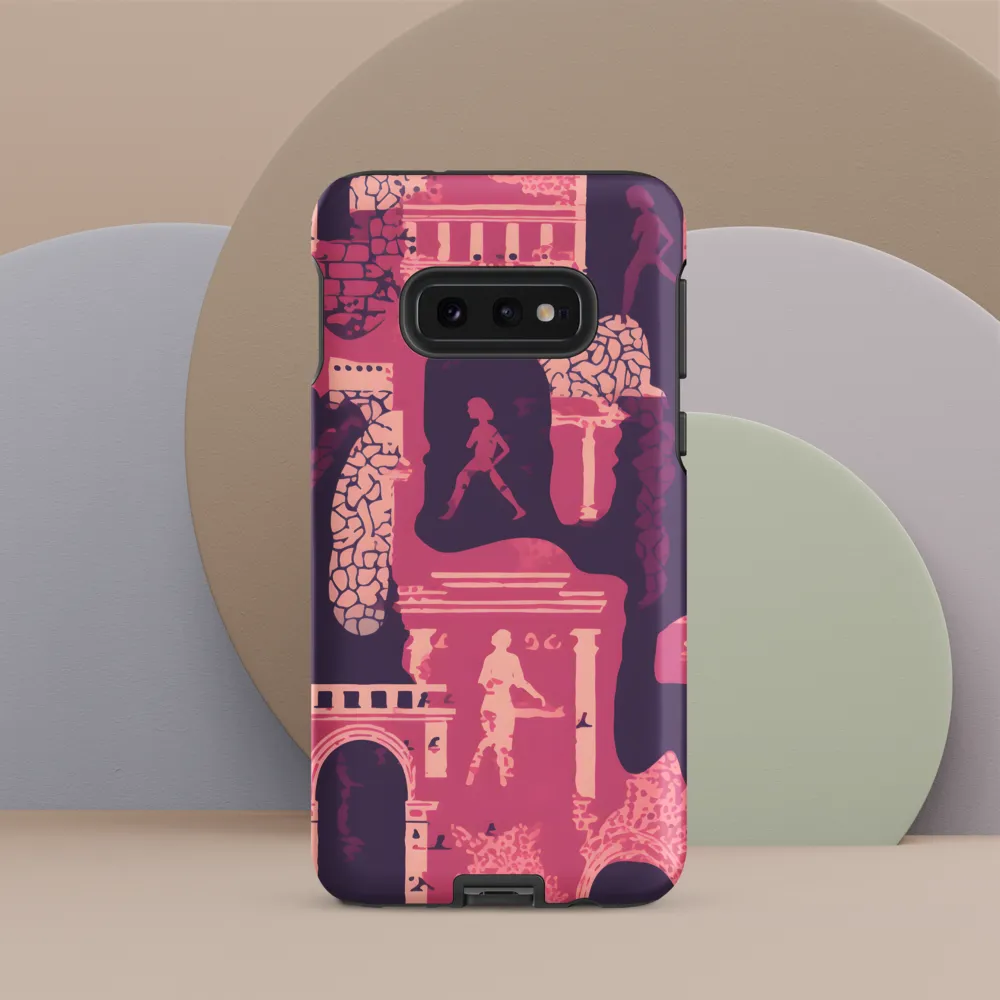 Whimsical Interplay of Figures and Architecture