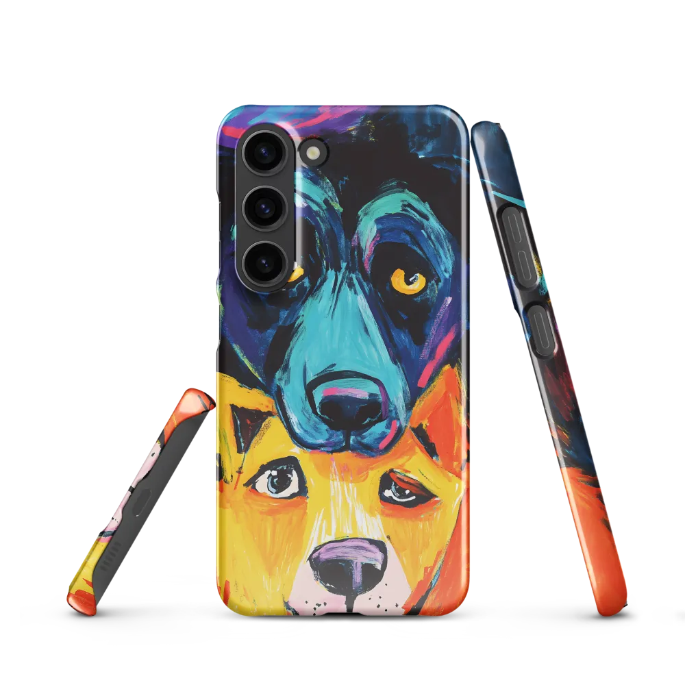 Vibrant Companions: An Expression of Canine Spirit | Phone Case |  S23 | Snap Case | Glossy