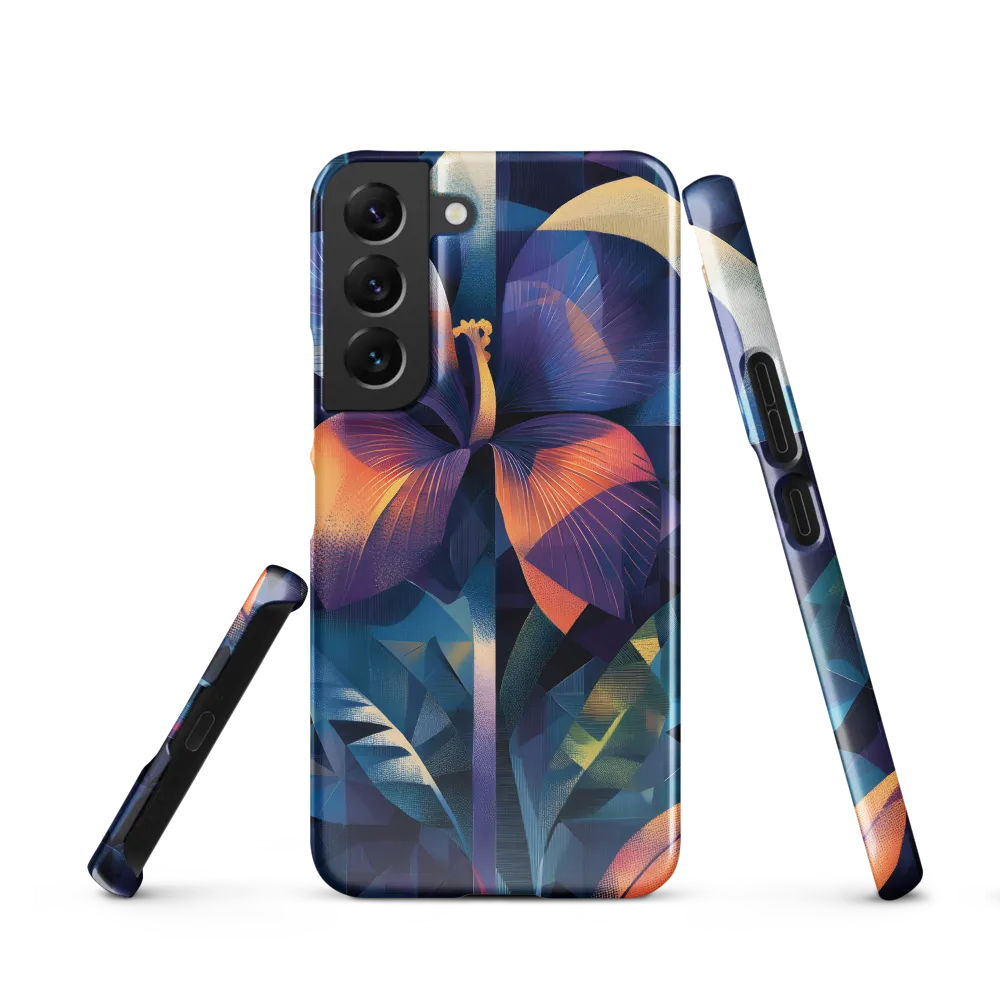 Iridescent Orchid in Geometric Night