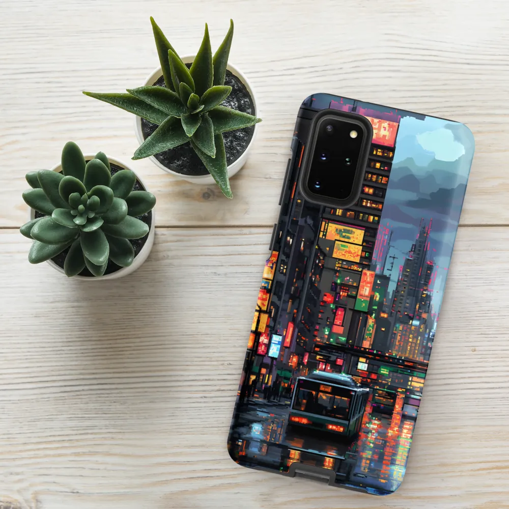 Neon Dreams: A Pixelated Urban Night