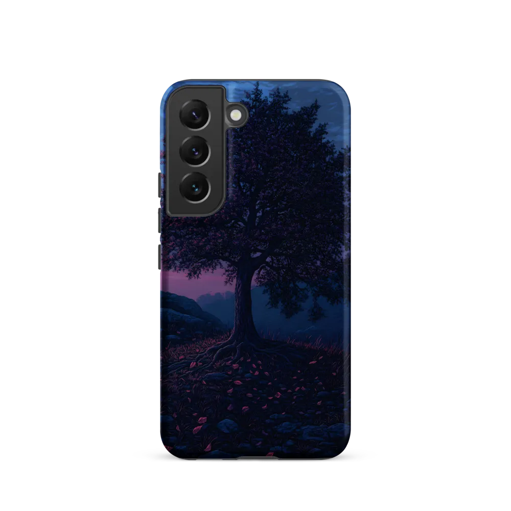Twilight Oak with Magenta Falling Petals