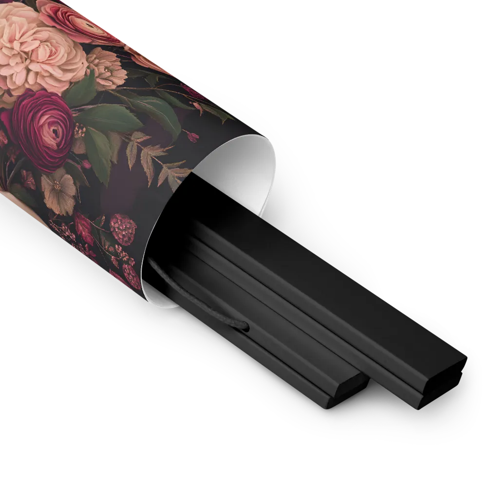Botanical Elegance | Poster With Black Wood Hanger | 10″×10″