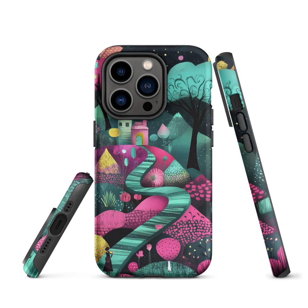 Whimsical Journey through Colorful Lands | Phone Case |  14 Pro | Tough Case | Matte