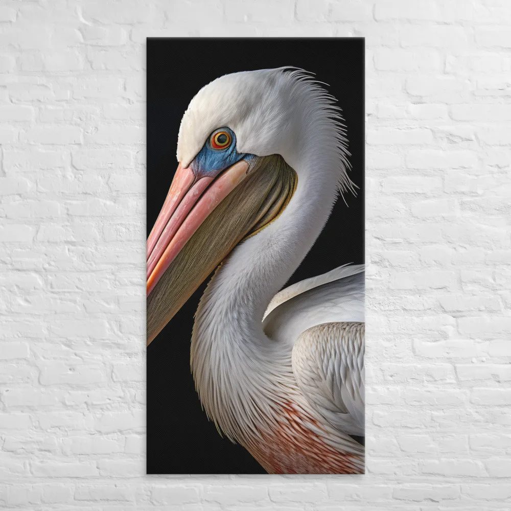 Elegance in White: The Pelican | Canvas | 30″×60″