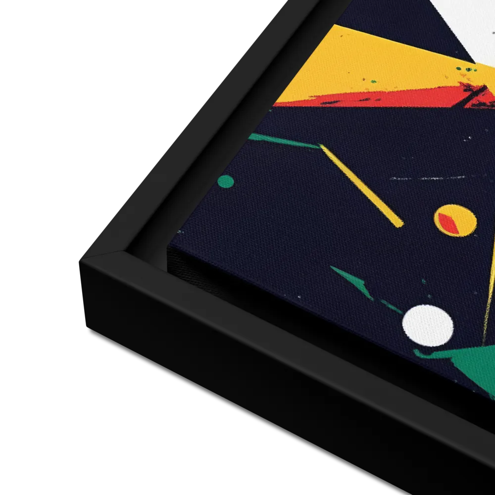 Dynamic Geometries | Canvas with Black Frame | 16″×16″