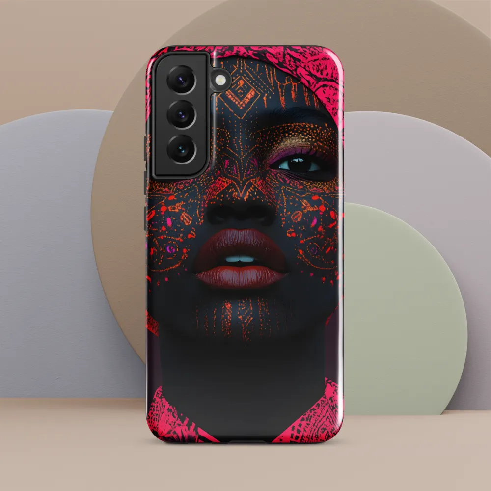 Neon Adornments: A Portrait of Cultural Expression