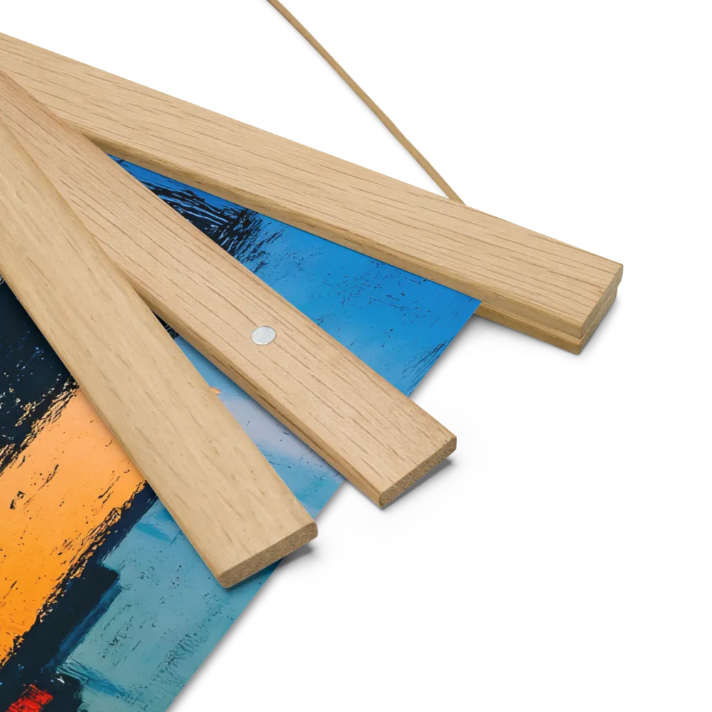 Reflections of Tranquility | Poster With Oak Wood Hanger | 10″×10″
