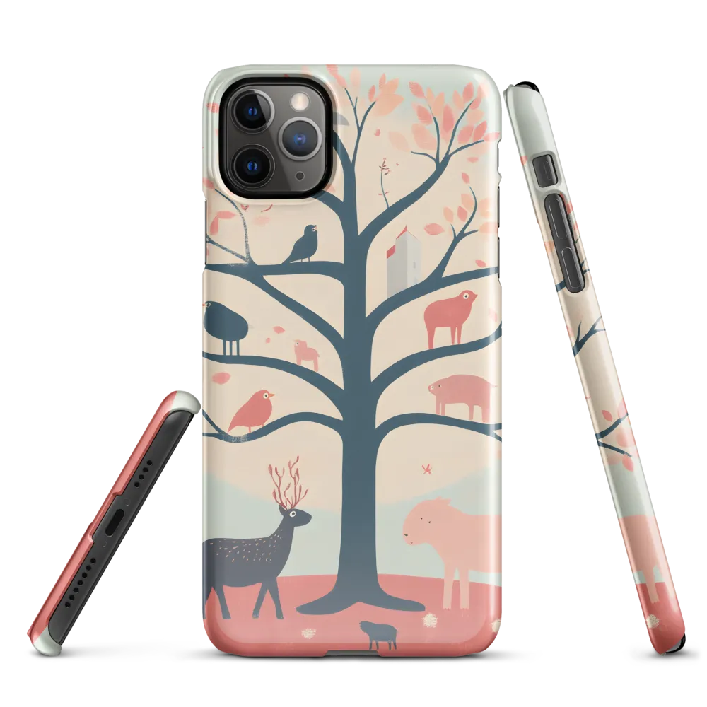 Whimsical Tree with Playful Creatures | Phone Case |  11 Pro Max | Snap Case | Glossy