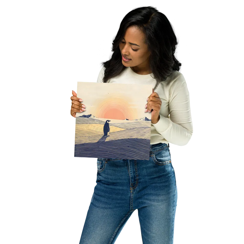 Penguin at Dusk 
 Poster | 10″x 10″