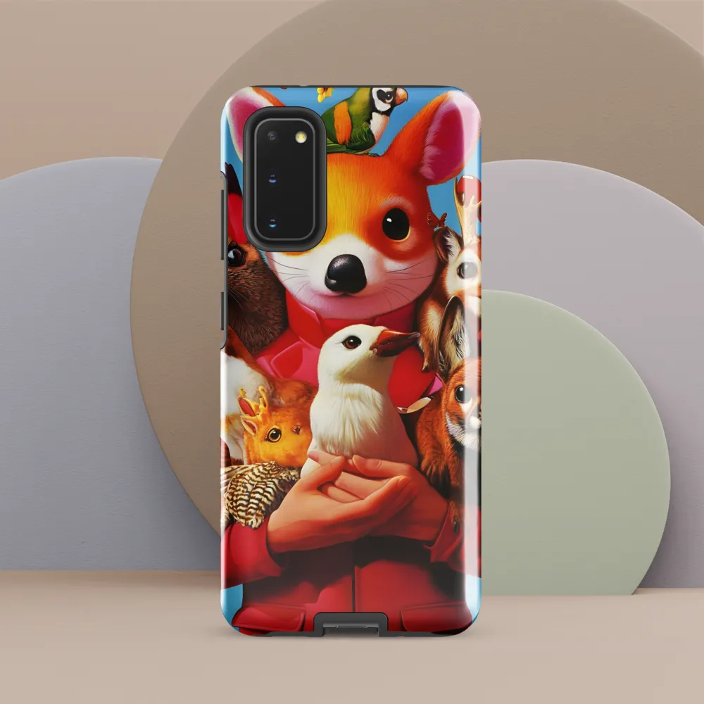 Harmony in Whimsy: A Modern Animal Ensemble | Phone Case |  S20 | Tough Case | Glossy