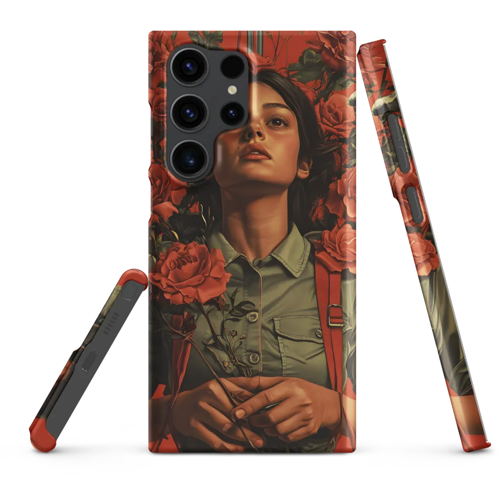 Harmony and Strength: A Portrait Among Roses