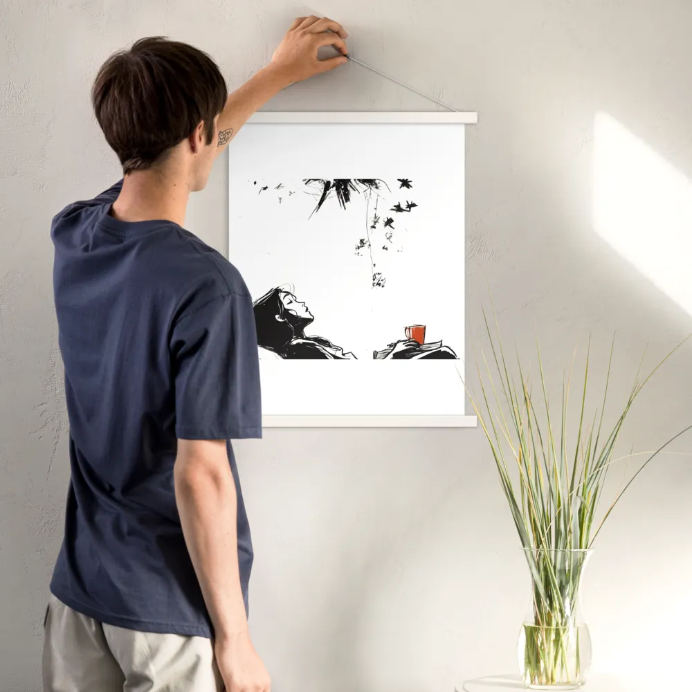 Contemplative Serenity | Poster With White Wood Hanger | 18″×24″