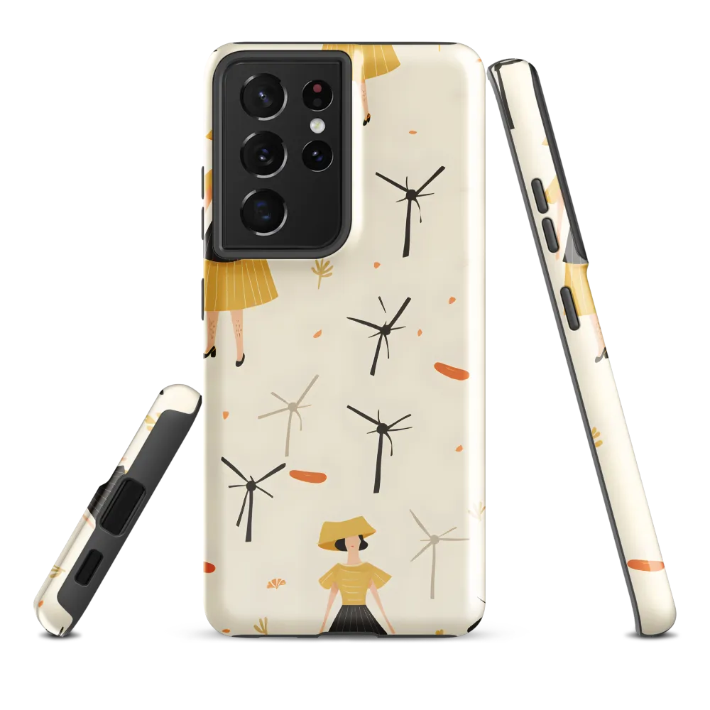 Whimsical Patterns of Nature and Femininity | Phone Case |  S21 Ultra | Tough Case | Glossy