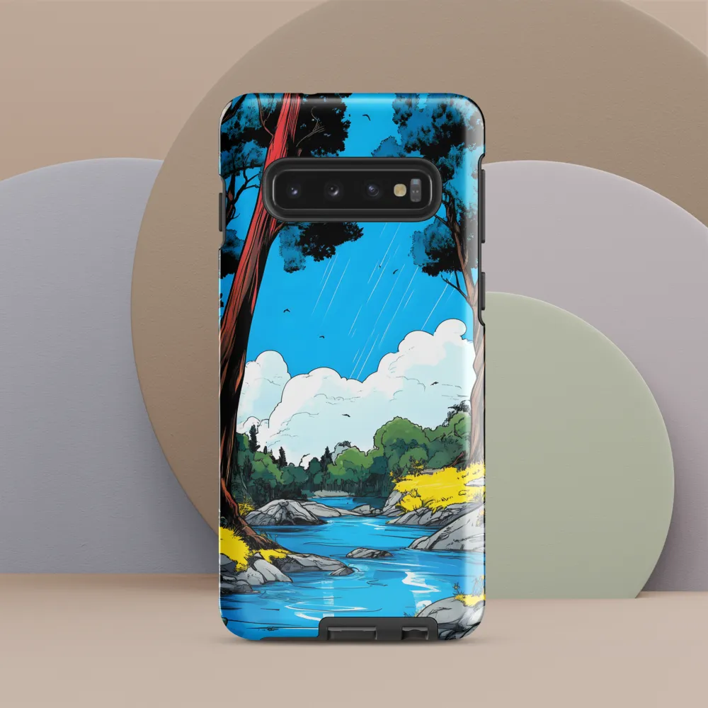 Tranquil River in a Comic Landscape