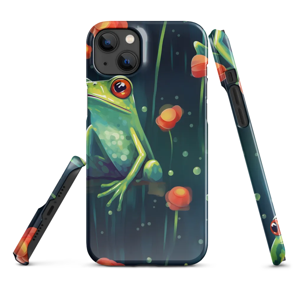 Playful Frogs in a Lush Pond | Phone Case |  14 Plus | Snap Case | Glossy