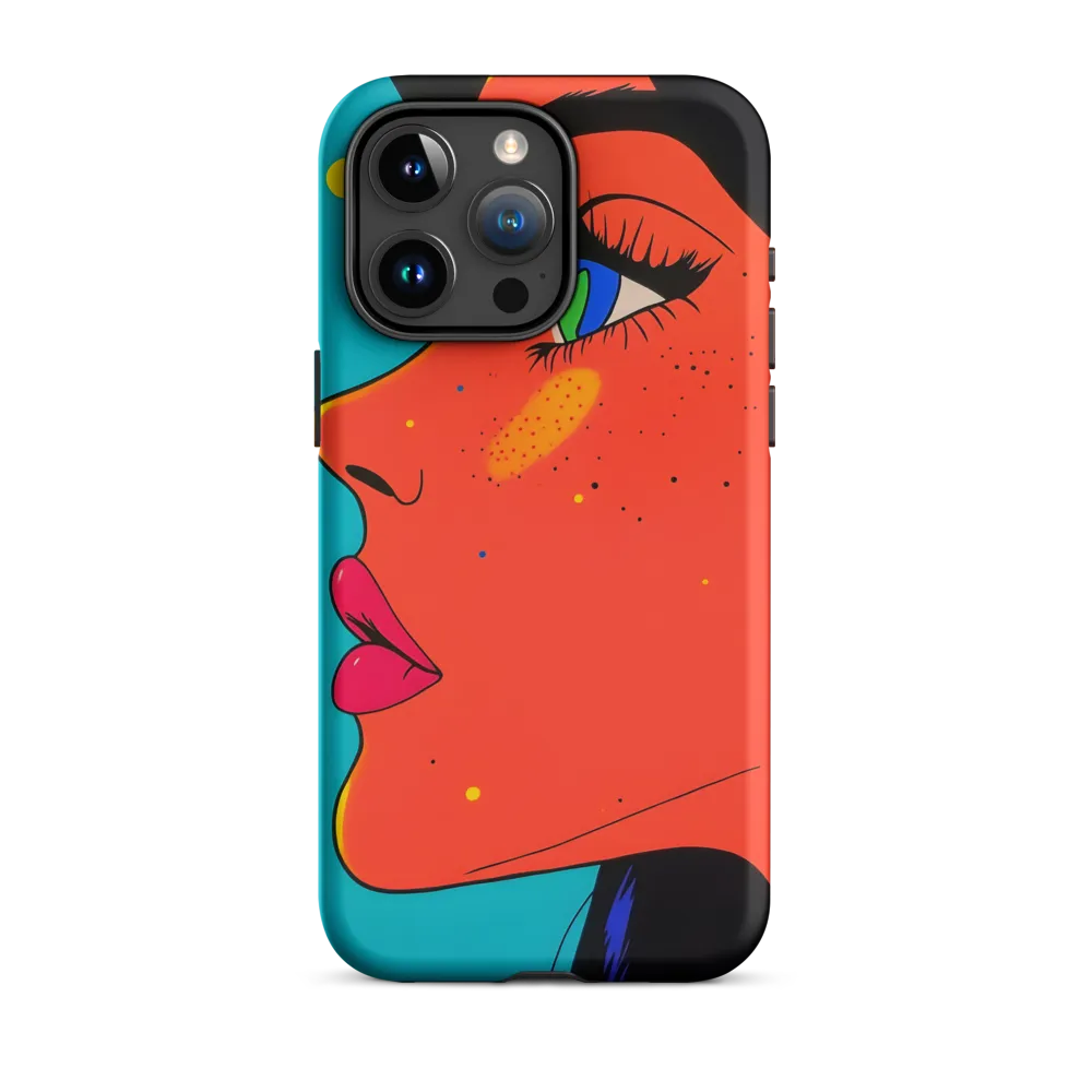 Vibrant Feminine Profile in Pop Art