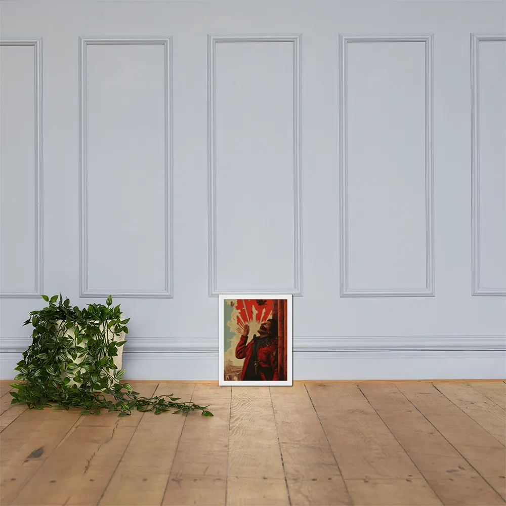 Defiant Echoes of Ruin | Poster with White Frame | 11″×14″
