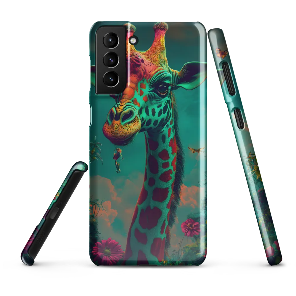 Whimsical Giraffe Among Blossoms