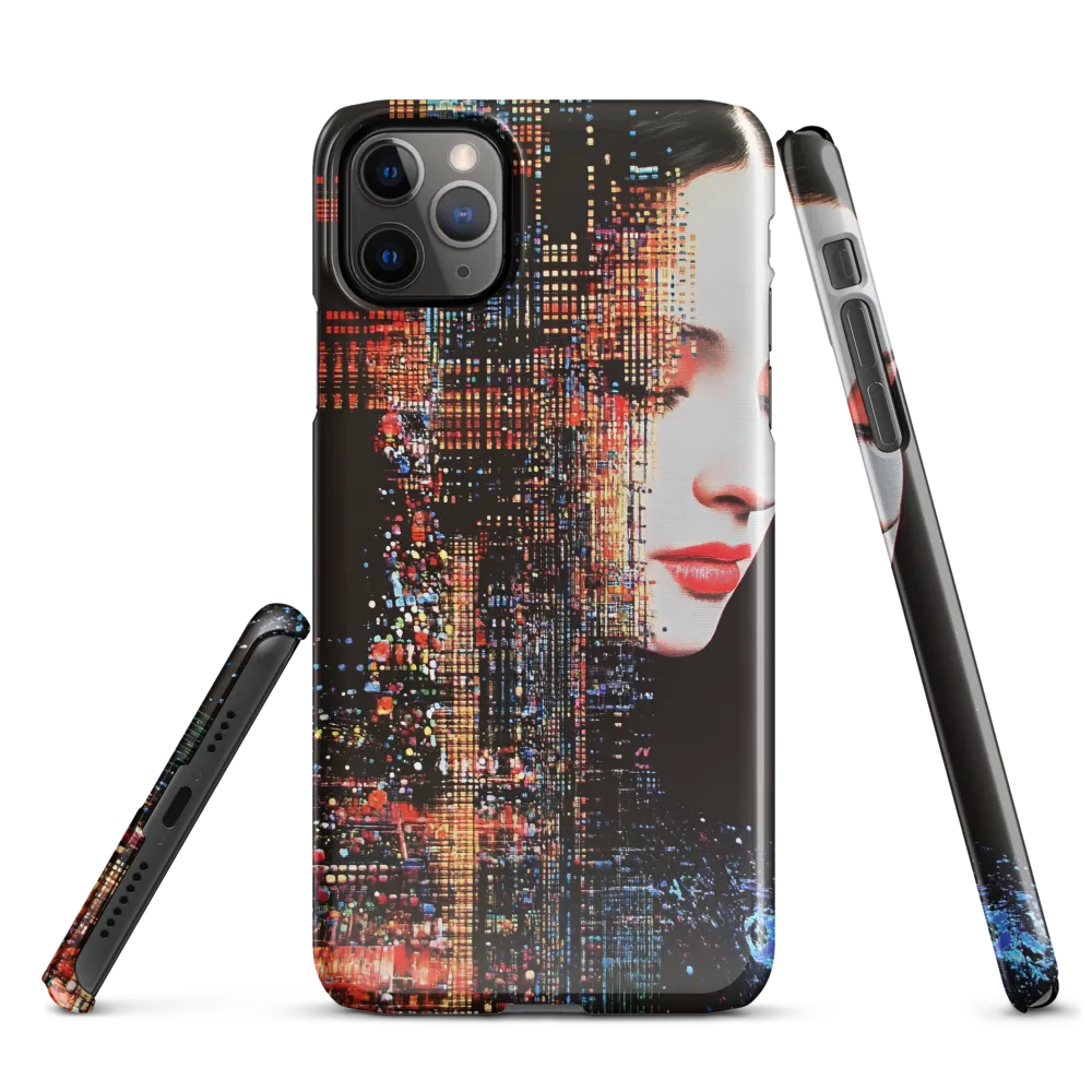 Pixelated Dreams: A Melding of Technology and Emotion | Phone Case |  11 Pro Max | Snap Case | Glossy