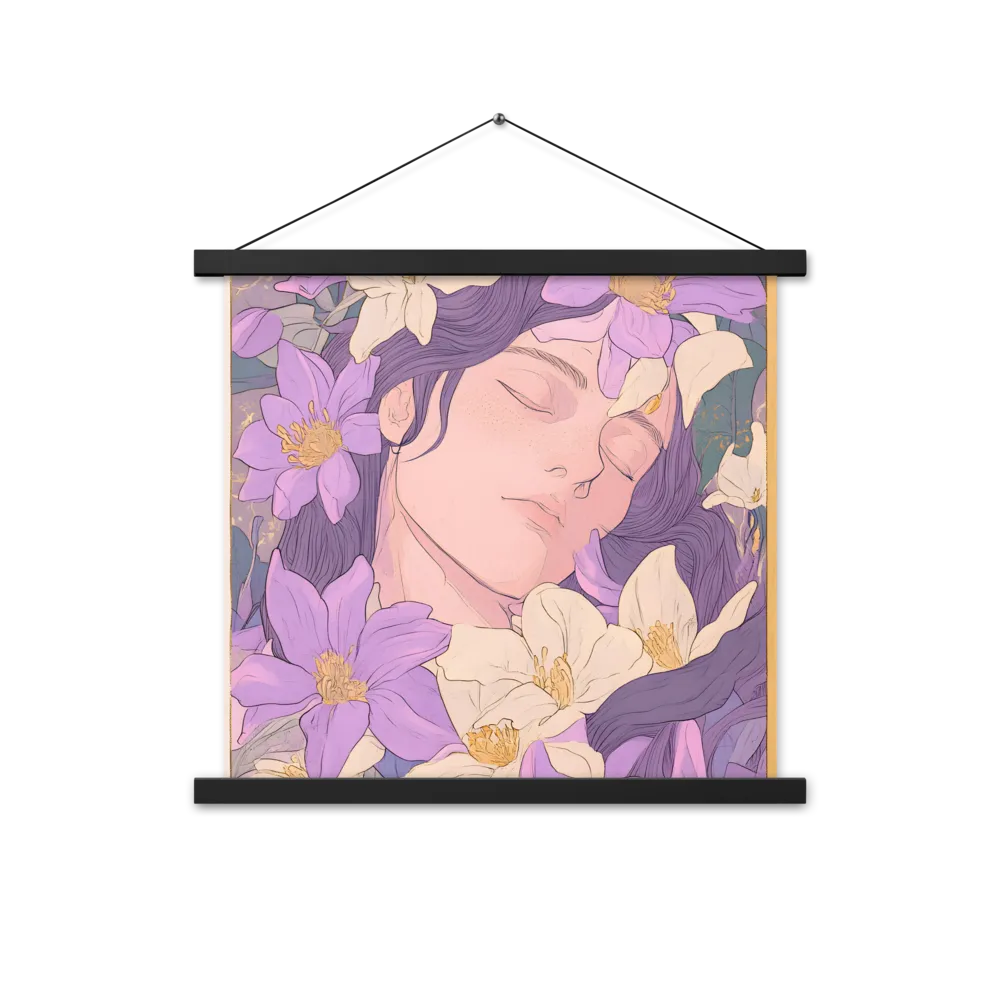 Harmony in Bloom | Poster With Black Wood Hanger | 18″×18″
