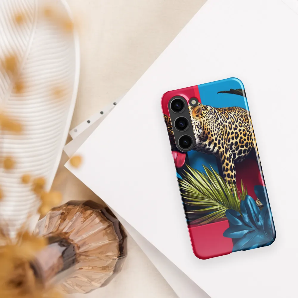 Playful Leopard in Vibrant Paradise