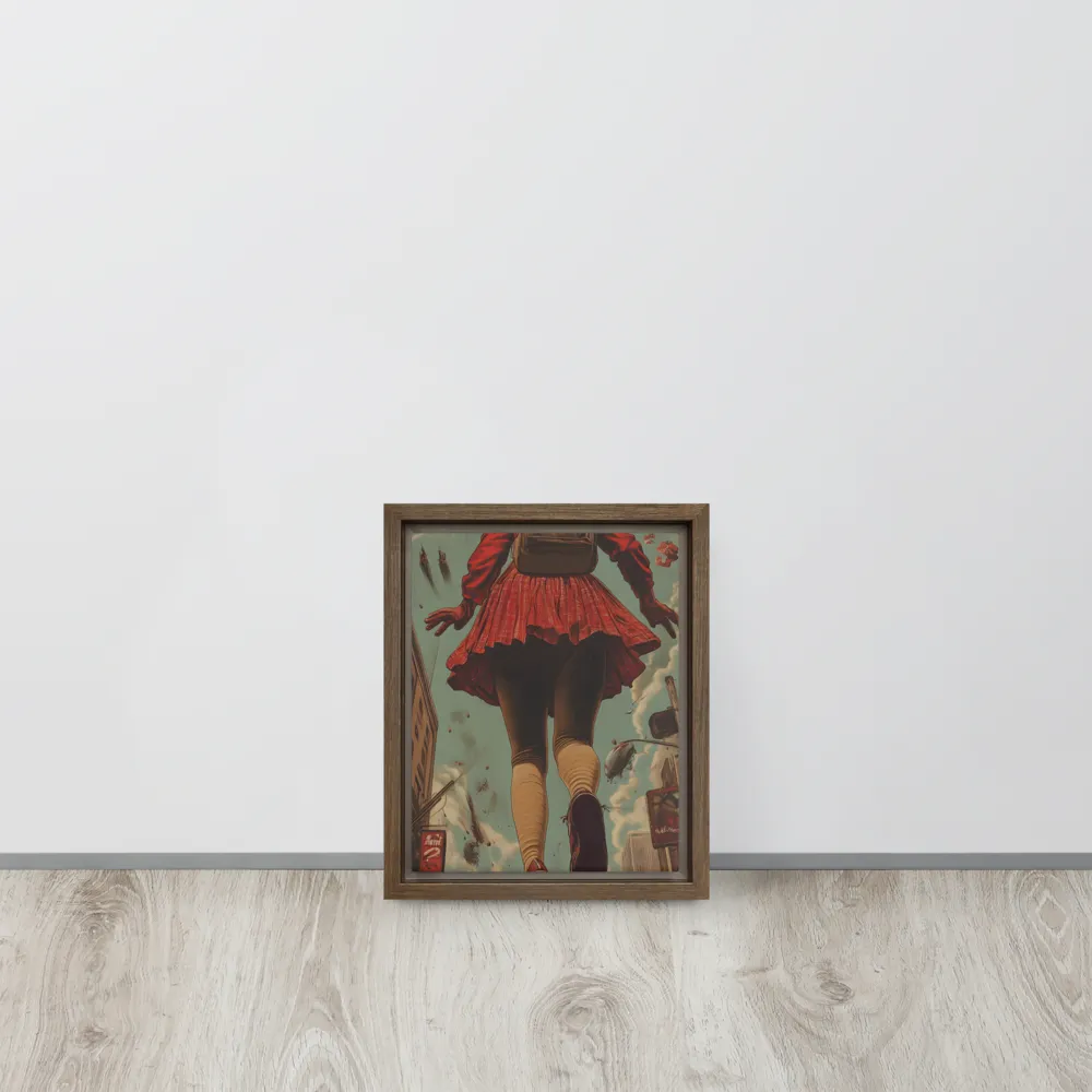 Flight of the Urban Dreamer | Canvas with Brown Frame | 8″×10″