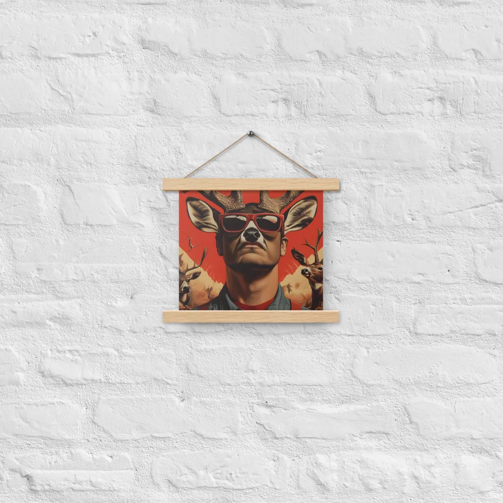 The Hunter's Spirit | Poster With Oak Wood Hanger | 10″×10″
