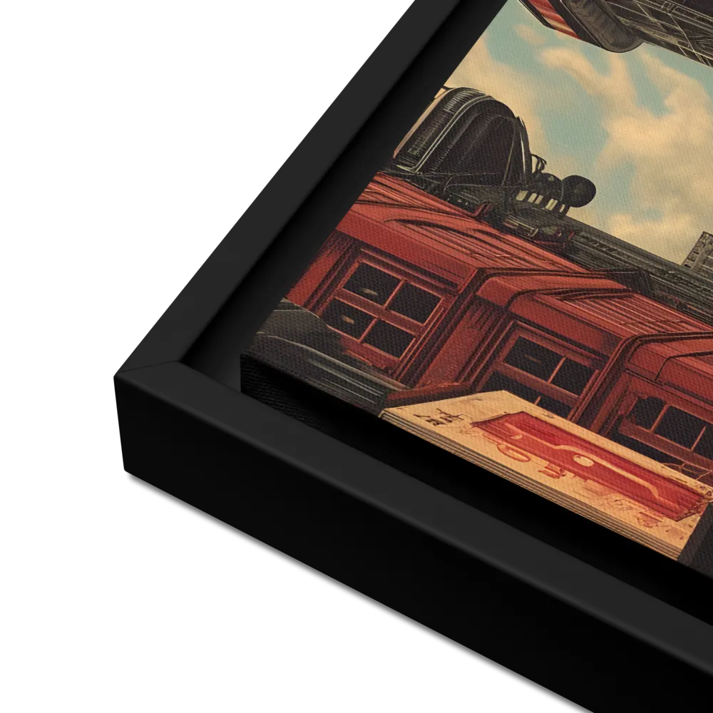 A Glimpse of Tomorrow: Urban Ambition | Canvas with Black Frame | 12″×16″
