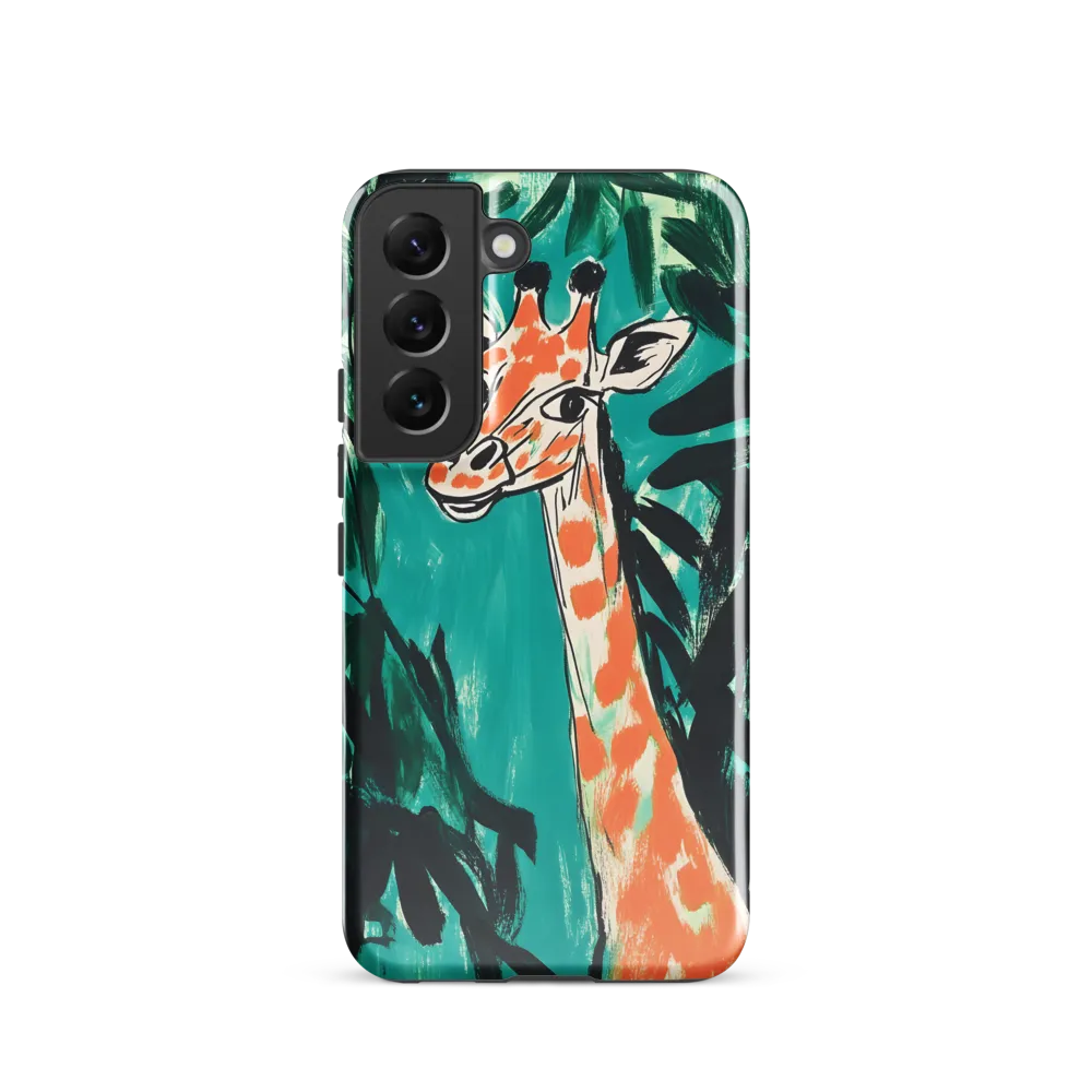 Curious Giraffe in Lush Greenery | Phone Case |  S22 | Tough Case | Glossy