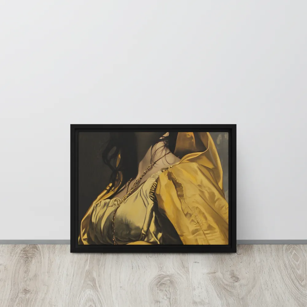 Veiled Confidence | Canvas with Black Frame | 12″×16″
