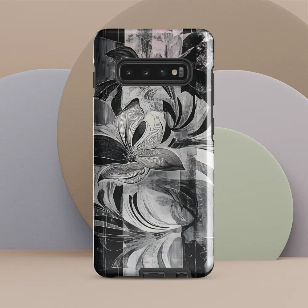 Floral Fusion in Monochrome | Phone Case |  S10 Plus | Tough Case | Glossy