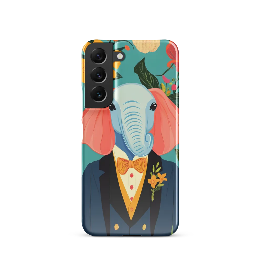 Dapper Elephant in Floral Tailcoat