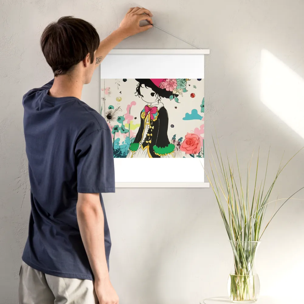 Whimsical Garden Reverie | Poster With White Wood Hanger | 18″×24″