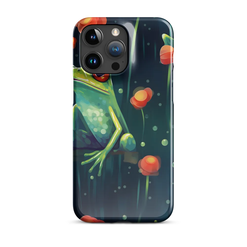 Playful Frogs in a Lush Pond | Phone Case |  15 Pro Max | Snap Case | Glossy