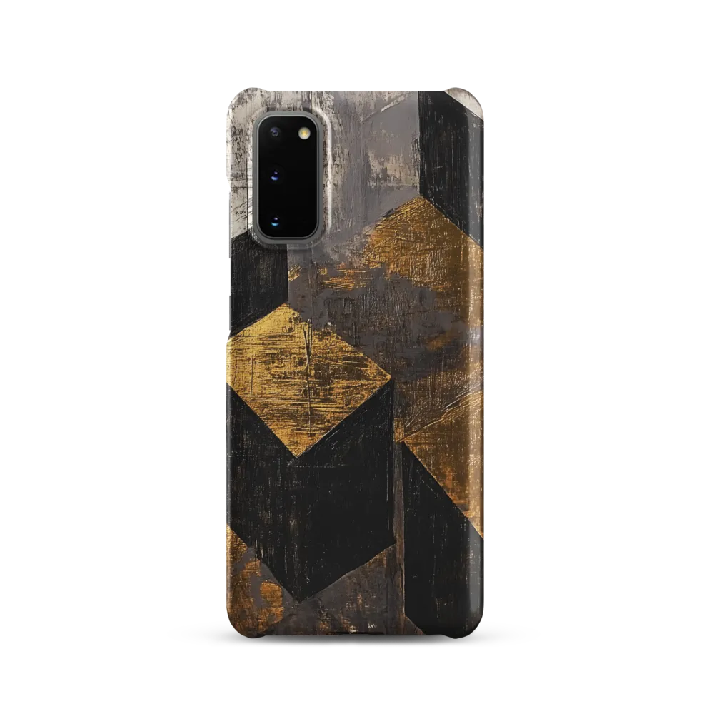 Geometric Harmony in Gold and Black | Phone Case |  S20 | Snap Case | Matte