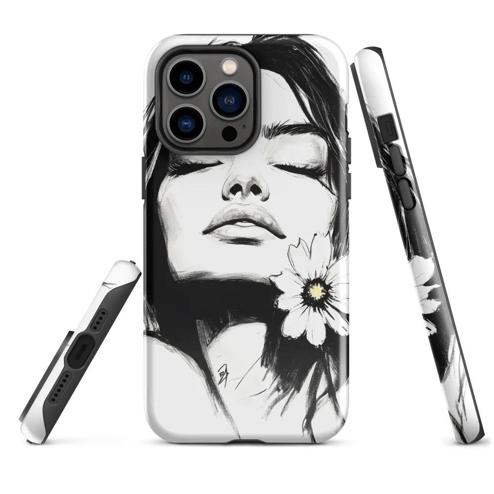 Serenity in Ink | Phone Case |  14 Pro Max | Tough Case | Glossy