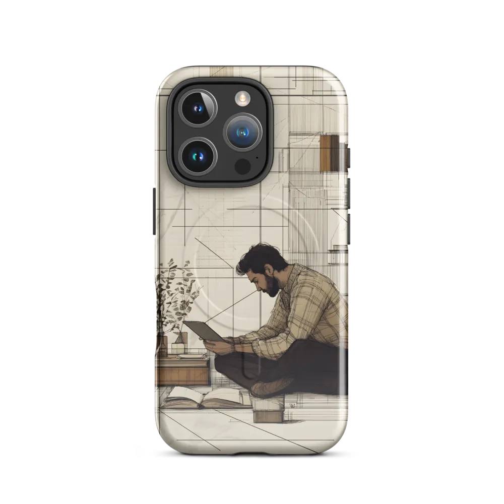 Quiet Reflections in Line | Phone Case |  16 Pro | MagSafe® Tough Case | Glossy