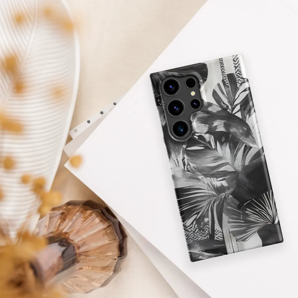 Monochrome Serenity in Tropical Foliage