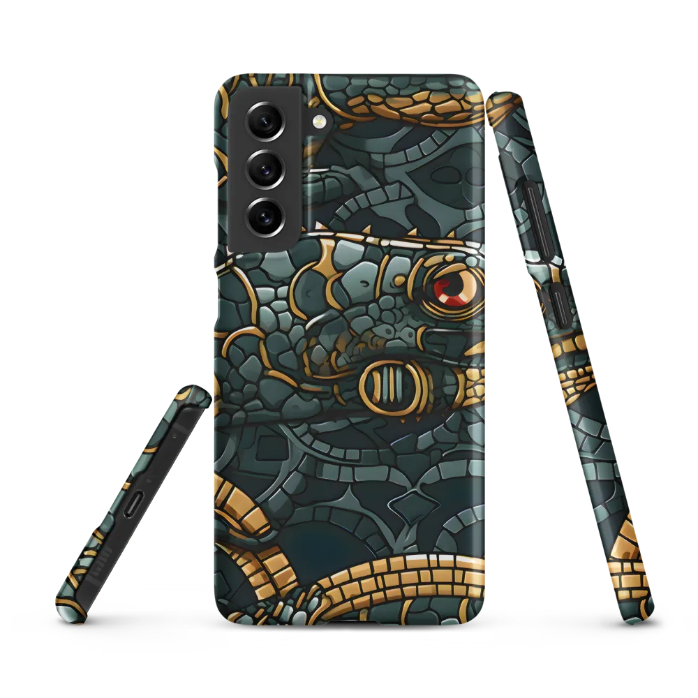 Reptilian Elegance: A Digital Art Nouveau Tapestry