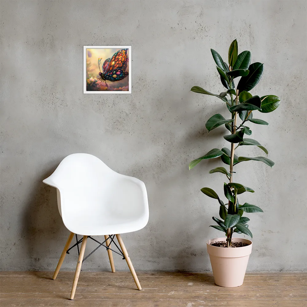 Whispers of a Colorful Dream | Poster with White Frame | 12″×12″