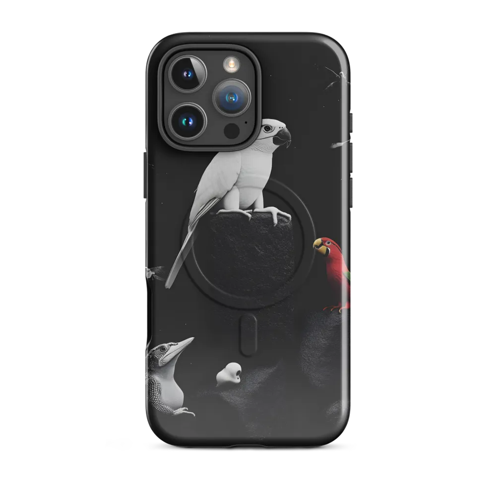 Harmony in Monochrome: A Surreal Assembly of Nature | Phone Case |  16 Pro Max | MagSafe® Tough Case | Glossy