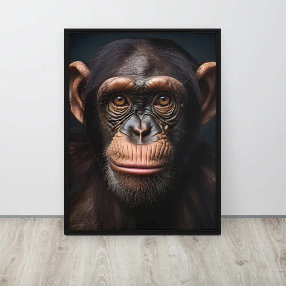 Whispers of Curiosity | Canvas with Black Frame | 24″×32″