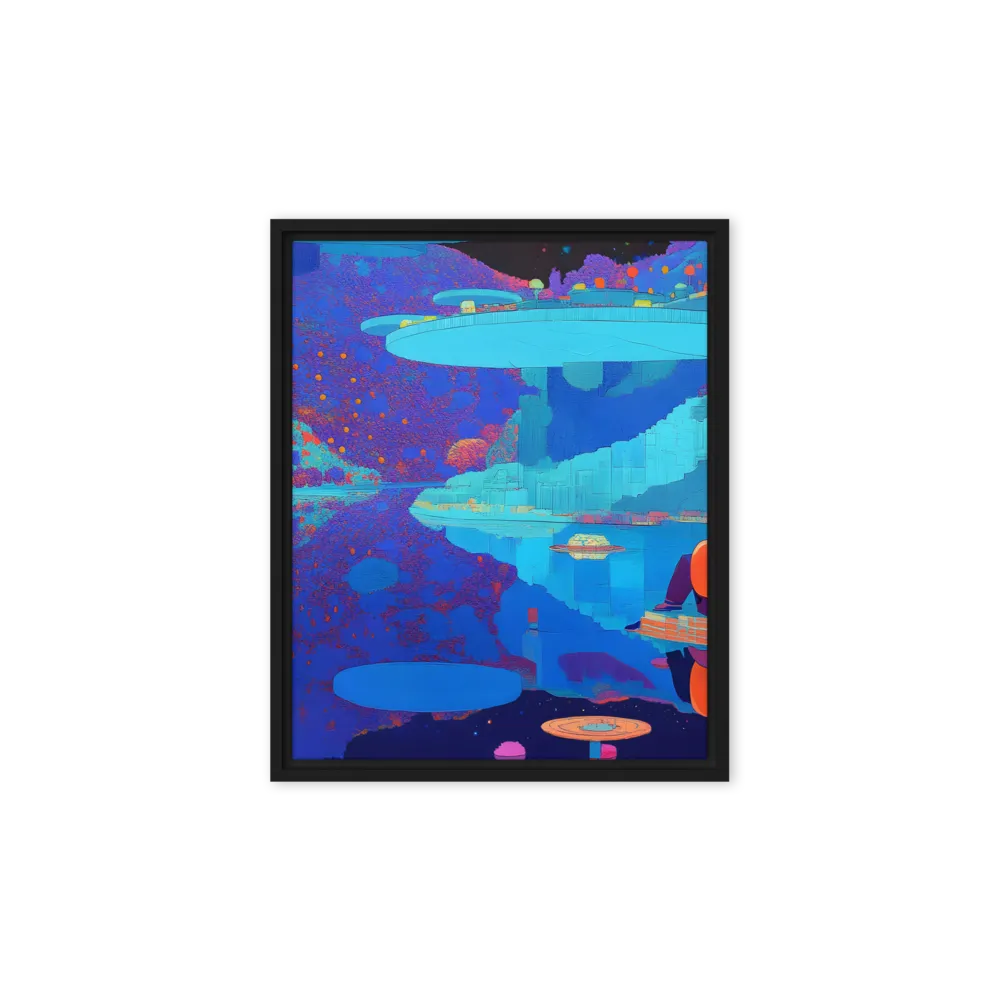 Reflections of Serenity | Canvas with Black Frame | 8″×10″