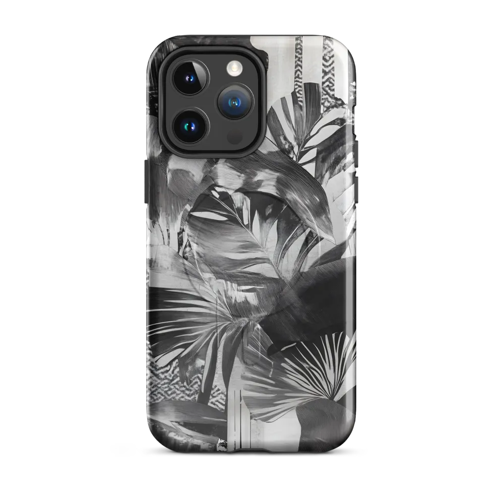 Monochrome Serenity in Tropical Foliage