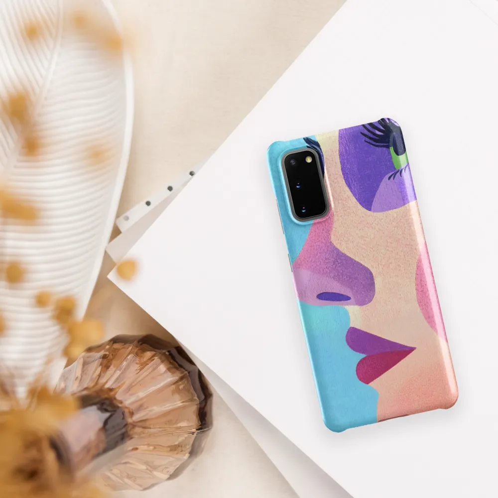 Fragmented Profile in Cyan and Purple